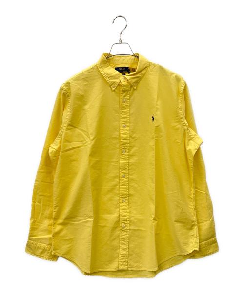 POLO RALPH LAUREN（ポロ・ラルフローレン）POLO RALPH LAUREN (ポロ・ラルフローレン) POLO RALPH LAUREN　クラシックフィットガーメントダイドオックスフォードシャツ　長袖シャツ イエロー サイズ:XLの古着・服飾アイテム