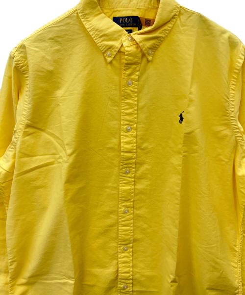 POLO RALPH LAUREN（ポロ・ラルフローレン）POLO RALPH LAUREN (ポロ・ラルフローレン) POLO RALPH LAUREN　クラシックフィットガーメントダイドオックスフォードシャツ　長袖シャツ イエロー サイズ:XLの古着・服飾アイテム