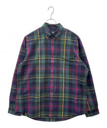POLO RALPH LAUREN（ポロ・ラルフローレン）の古着「POLO RALPH LAUREN　長袖シャツ」｜ネイビー×グリーン