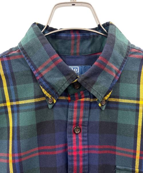 POLO RALPH LAUREN（ポロ・ラルフローレン）POLO RALPH LAUREN (ポロ・ラルフローレン) POLO RALPH LAUREN　長袖シャツ ネイビー×グリーン サイズ:XLの古着・服飾アイテム