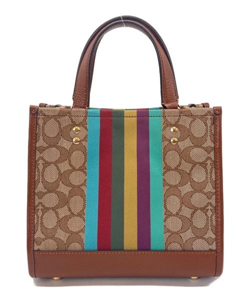 COACH（コーチ）COACH (コーチ) COACH 　デンプシートート22 シグネチャージャカード ウィズ ストライプアンドコーチパッチ 　2WAYショルダーバッグの古着・服飾アイテム