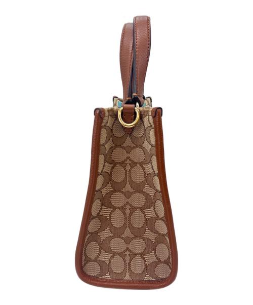 COACH（コーチ）COACH (コーチ) COACH 　デンプシートート22 シグネチャージャカード ウィズ ストライプアンドコーチパッチ 　2WAYショルダーバッグの古着・服飾アイテム