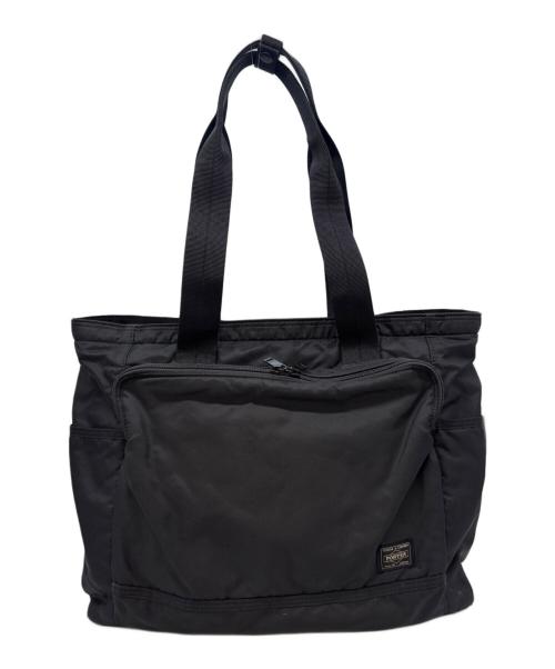 PORTER（ポーター）PORTER (ポーター) PORTER フラッシュ　トートバッグ ブラックの古着・服飾アイテム