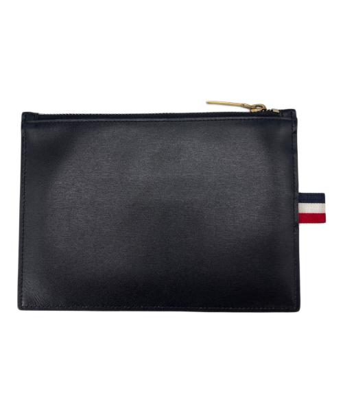 THOM BROWNE. NEW YORK（トムブラウン ニューヨーク）THOM BROWNE. NEW YORK (トムブラウン ニューヨーク) THOM BROWNE. NEW YORK　レザーポーチ ブラックの古着・服飾アイテム