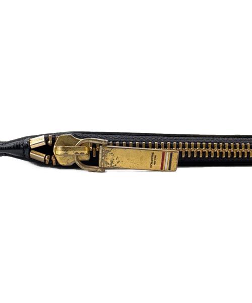 THOM BROWNE. NEW YORK（トムブラウン ニューヨーク）THOM BROWNE. NEW YORK (トムブラウン ニューヨーク) THOM BROWNE. NEW YORK　レザーポーチ ブラックの古着・服飾アイテム