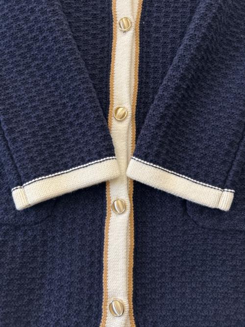 JUSGLITTY（ジャスグリッティー）JUSGLITTY (ジャスグリッティー) JUSGLITTY　薄手カーディガン ネイビー サイズ:２の古着・服飾アイテム