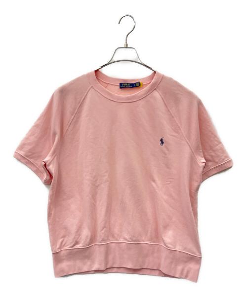 POLO RALPH LAUREN（ポロ・ラルフローレン）POLO RALPH LAUREN (ポロ・ラルフローレン) POLO RALPH LAUREN　ポニー刺繍　半袖スウェット ピンク サイズ:Ｌの古着・服飾アイテム