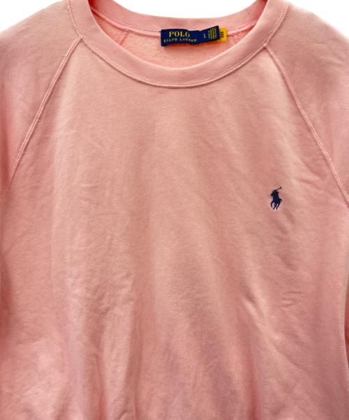 POLO RALPH LAUREN（ポロ・ラルフローレン）POLO RALPH LAUREN (ポロ・ラルフローレン) POLO RALPH LAUREN　ポニー刺繍　半袖スウェット ピンク サイズ:Ｌの古着・服飾アイテム