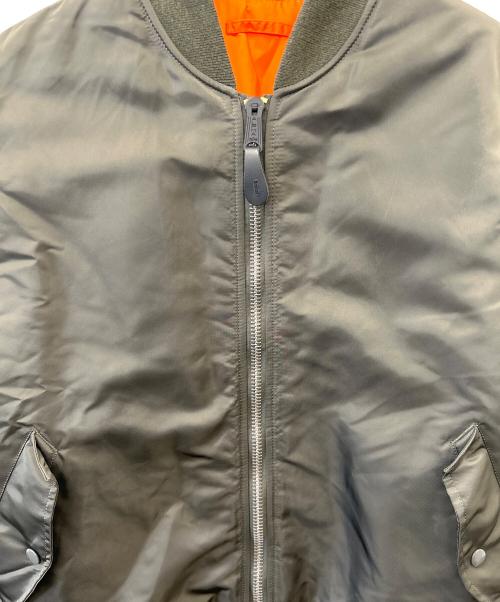 ALPHA（アルファ）ALPHA (アルファ) ALPHA　リバーシブルMA-1ジャケット カーキ×オレンジ サイズ:XLの古着・服飾アイテム