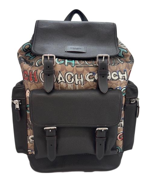 COACH（コーチ）COACH (コーチ) mint+serf (ミントアンドサーフ) COACH　MINT+SERF リュック ベージュ×ブラックの古着・服飾アイテム