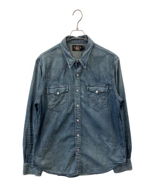 RRL（ダブルアールエル）RRL (ダブルアールエル) RRL　デニムウエスタンシャツ　長袖シャツ インディゴ サイズ:XLの古着・服飾アイテム