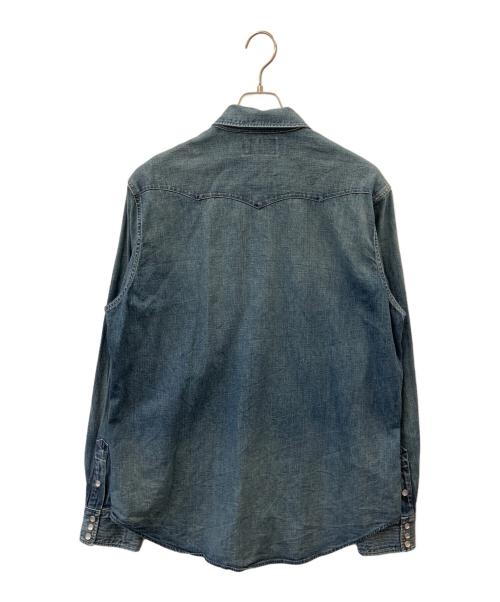 RRL（ダブルアールエル）RRL (ダブルアールエル) RRL　デニムウエスタンシャツ　長袖シャツ インディゴ サイズ:XLの古着・服飾アイテム