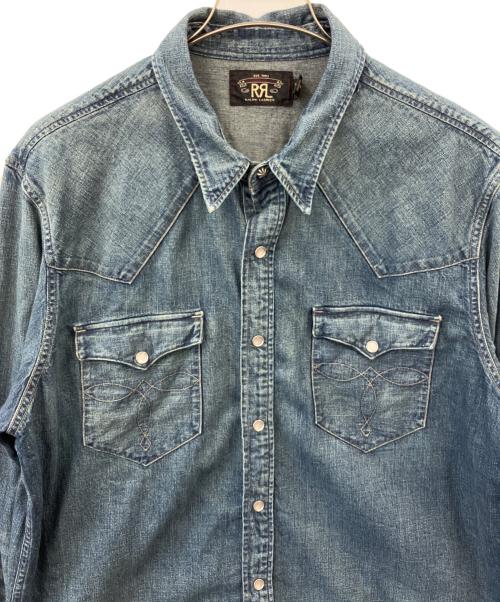 RRL（ダブルアールエル）RRL (ダブルアールエル) RRL　デニムウエスタンシャツ　長袖シャツ インディゴ サイズ:XLの古着・服飾アイテム