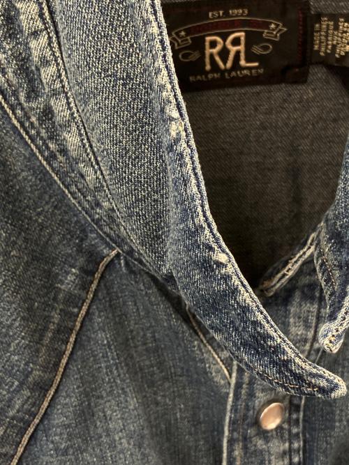 RRL（ダブルアールエル）RRL (ダブルアールエル) RRL　デニムウエスタンシャツ　長袖シャツ インディゴ サイズ:XLの古着・服飾アイテム