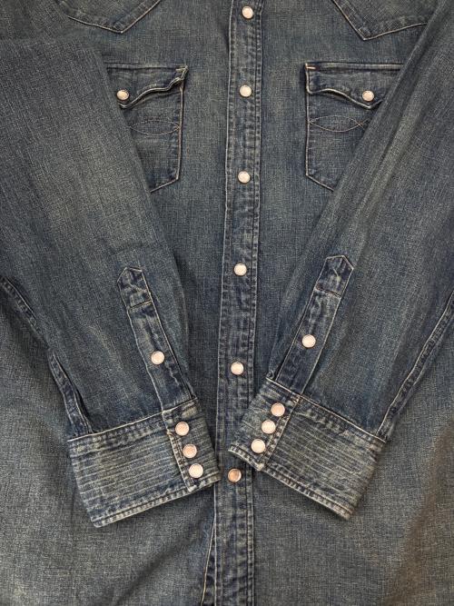 RRL（ダブルアールエル）RRL (ダブルアールエル) RRL　デニムウエスタンシャツ　長袖シャツ インディゴ サイズ:XLの古着・服飾アイテム