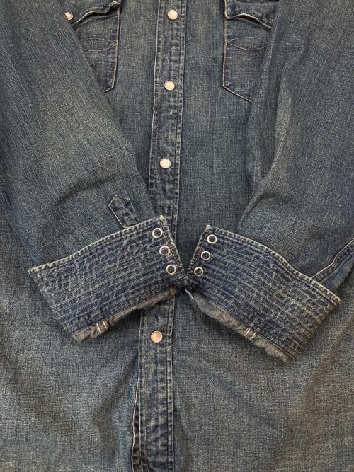 RRL（ダブルアールエル）RRL (ダブルアールエル) RRL　デニムウエスタンシャツ　長袖シャツ インディゴ サイズ:XLの古着・服飾アイテム