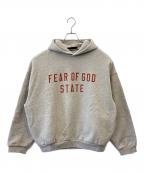 FOG ESSENTIALSフィアオブゴッド エッセンシャル）の古着「FOG ESSENTIALS　STAGE LOGO SWEAT HOODIE　プルオーバーパーカー」｜グレー