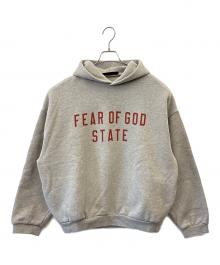 FOG ESSENTIALS（フィアオブゴッド エッセンシャル）の古着「FOG ESSENTIALS　STAGE LOGO SWEAT HOODIE　プルオーバーパーカー」｜グレー