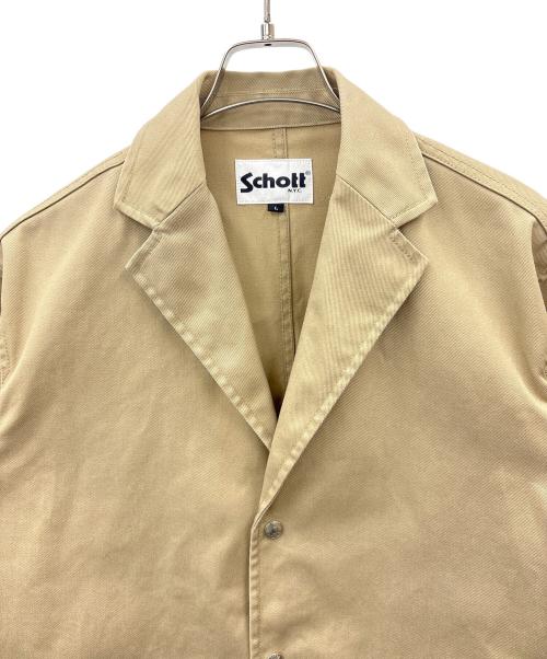 Schott（ショット）Schott (ショット) Schott　TC WORK 3B JACKET　ワークジャケット ベージュ サイズ:Ｌの古着・服飾アイテム
