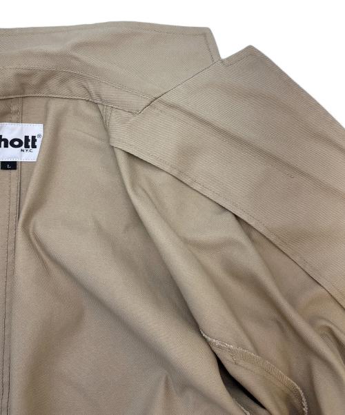 Schott（ショット）Schott (ショット) Schott　TC WORK 3B JACKET　ワークジャケット ベージュ サイズ:Ｌの古着・服飾アイテム