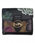 COACHコーチ）の古着「COACH 　2つ折り財布」｜ブラック