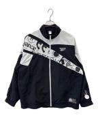 REEBOK×THE BLACK EYE PATCHリーボック×ブラックアイパッチ）の古着「REEBOK × THE BLACK EYE PATCH　ジャケット」｜ブラック×ホワイト