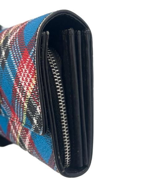 Vivienne Westwood（ヴィヴィアンウエストウッド）Vivienne Westwood (ヴィヴィアンウエストウッド) Anglomania (アングロマニア) Vivienne Westwood　Anglomania　長財布 レッド×ブルーの古着・服飾アイテム