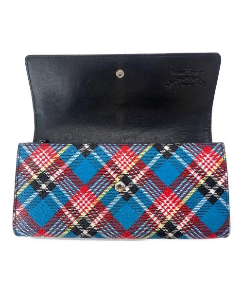 Vivienne Westwood（ヴィヴィアンウエストウッド）Vivienne Westwood (ヴィヴィアンウエストウッド) Anglomania (アングロマニア) Vivienne Westwood　Anglomania　長財布 レッド×ブルーの古着・服飾アイテム