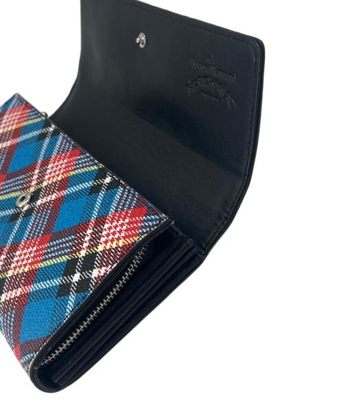Vivienne Westwood（ヴィヴィアンウエストウッド）Vivienne Westwood (ヴィヴィアンウエストウッド) Anglomania (アングロマニア) Vivienne Westwood　Anglomania　長財布 レッド×ブルーの古着・服飾アイテム