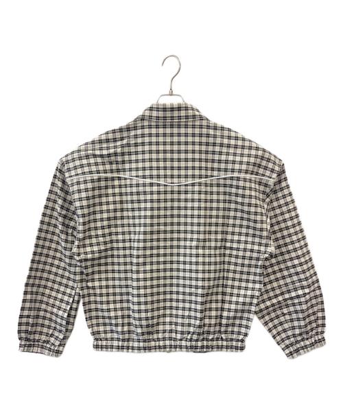 BREATH（ブレス）BREATH (ブレス) BREATH　スクリプトロゴ チェックパイピングジャケット ブラック×ホワイト サイズ:Mの古着・服飾アイテム