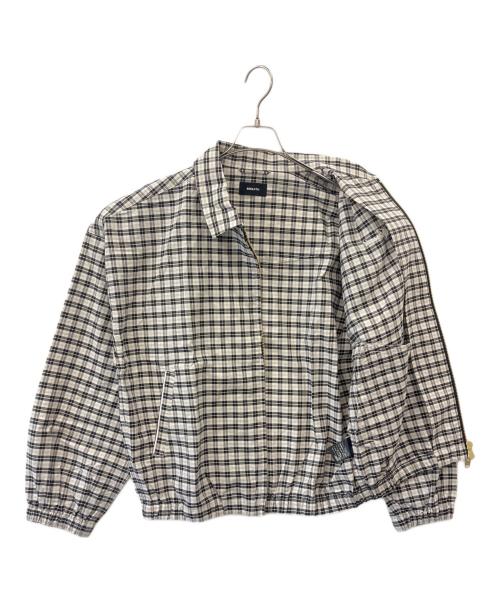 BREATH（ブレス）BREATH (ブレス) BREATH　スクリプトロゴ チェックパイピングジャケット ブラック×ホワイト サイズ:Mの古着・服飾アイテム