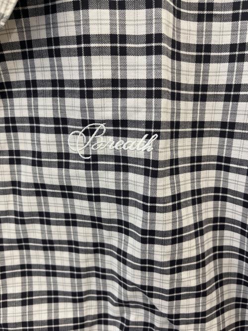 BREATH（ブレス）BREATH (ブレス) BREATH　スクリプトロゴ チェックパイピングジャケット ブラック×ホワイト サイズ:Mの古着・服飾アイテム