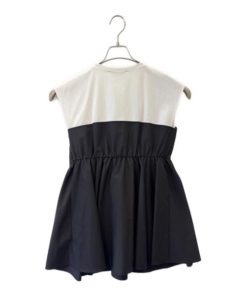 CELFORD（セルフォード）CELFORD (セルフォード) CELFORD　ノースリーブカットソー ホワイト×ブラック サイズ:Fの古着・服飾アイテム
