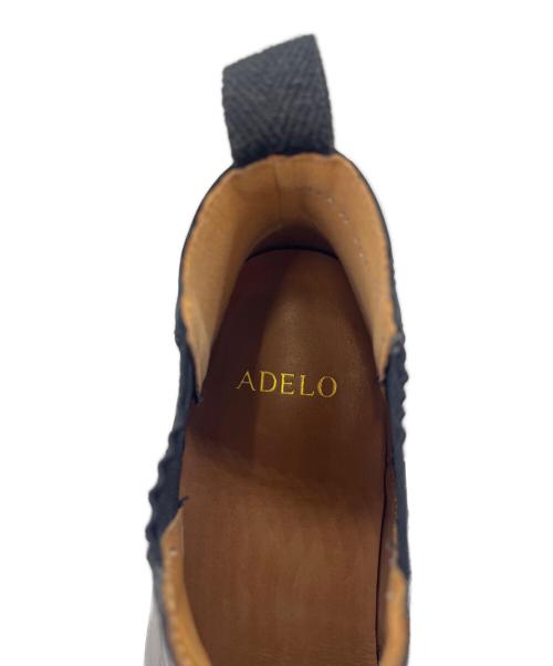 ADELO（アデロ）ADELO (アデロ) ADELO　サイドゴアブーツ ブラック サイズ:24 1/2の古着・服飾アイテム