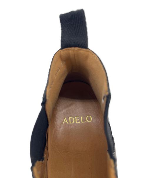 ADELO（アデロ）ADELO (アデロ) ADELO　サイドゴアブーツ ブラック サイズ:24 1/2の古着・服飾アイテム