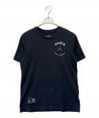 JORDANジョーダン）の古着「JORDAN　PARIS SAINT GERMAIN　半袖カットソー」｜ブラック