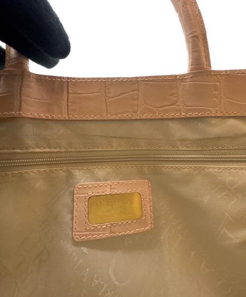FURLA（フルラ）FURLA (フルラ) FURLA　型押し2WAYバッグ ライトピンクの古着・服飾アイテム