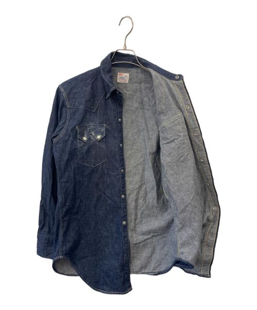 LEVI'S VINTAGE CLOTHING（リーバイス ビンテージ クロージング）LEVI'S VINTAGE CLOTHING (リーバイス ビンテージ クロージング) LEVI'S VINTAGE CLOTHING　ショートホーン復刻モデル　90sウェスタンシャツ 米国バレンシア工場製 ネイビー サイズ:Mの古着・服飾アイテム