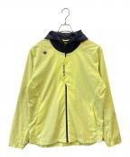 DESCENTEデサント）の古着「DESCENTE　ソロテックス フーデッドウインドジャケット」｜イエロー×ブラック
