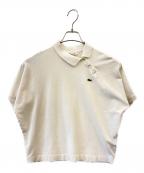 LACOSTEラコステ）の古着「LACOSTE　イレギュラープラケットポロシャツ　ポロシャツ」｜ホワイト