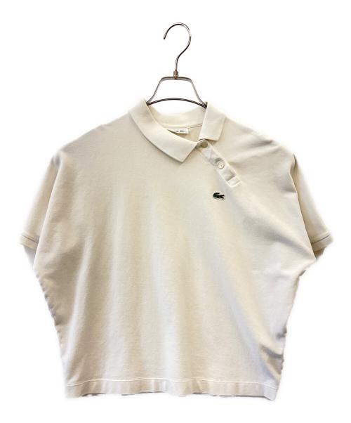 LACOSTE（ラコステ）LACOSTE (ラコステ) LACOSTE　イレギュラープラケットポロシャツ　ポロシャツ ホワイト サイズ:38の古着・服飾アイテム