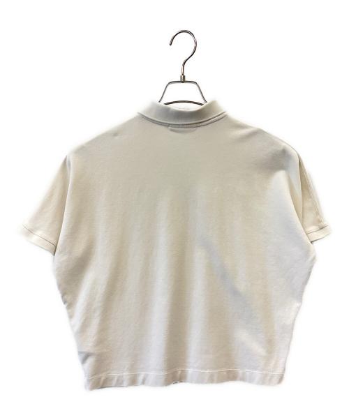 LACOSTE（ラコステ）LACOSTE (ラコステ) LACOSTE　イレギュラープラケットポロシャツ　ポロシャツ ホワイト サイズ:38の古着・服飾アイテム
