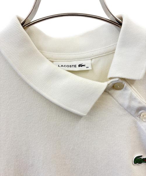 LACOSTE（ラコステ）LACOSTE (ラコステ) LACOSTE　イレギュラープラケットポロシャツ　ポロシャツ ホワイト サイズ:38の古着・服飾アイテム