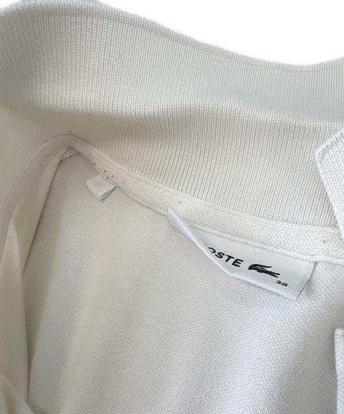LACOSTE（ラコステ）LACOSTE (ラコステ) LACOSTE　イレギュラープラケットポロシャツ　ポロシャツ ホワイト サイズ:38の古着・服飾アイテム