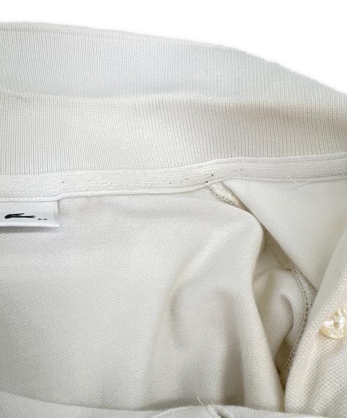 LACOSTE（ラコステ）LACOSTE (ラコステ) LACOSTE　イレギュラープラケットポロシャツ　ポロシャツ ホワイト サイズ:38の古着・服飾アイテム