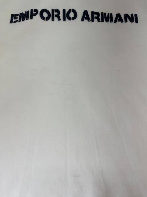 EMPORIO ARMANI（エンポリオ アルマーニ）EMPORIO ARMANI (エンポリオ アルマーニ) EMPORIO ARMANI　半袖パーカー ホワイト サイズ:Ｍの古着・服飾アイテム
