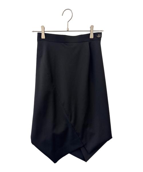 Vivienne Westwood RED LABEL（ヴィヴィアンウエストウッドレッドレーベル）Vivienne Westwood RED LABEL (ヴィヴィアンウエストウッドレッドレーベル) Vivienne Westwood RED LABEL　アシンメトリースカート ブラック サイズ:1の古着・服飾アイテム