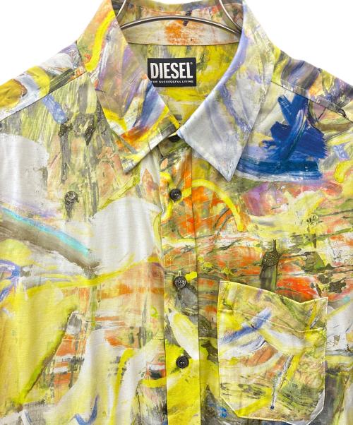 DIESEL（ディーゼル）DIESEL (ディーゼル) DIESEL　アロハシャツ　半袖シャツ イエロー サイズ:44の古着・服飾アイテム
