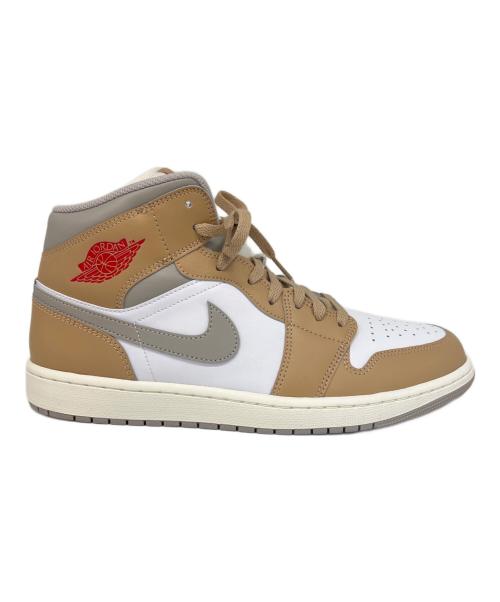 NIKE（ナイキ）NIKE (ナイキ) NIKE  AIR JORDAN1 MID ベージュ×ホワイト サイズ:30.5の古着・服飾アイテム