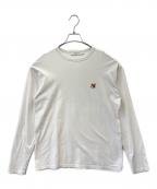 maison kitsuneメゾンキツネ）の古着「MAISON KITSUNE　長袖カットソー」｜ホワイト